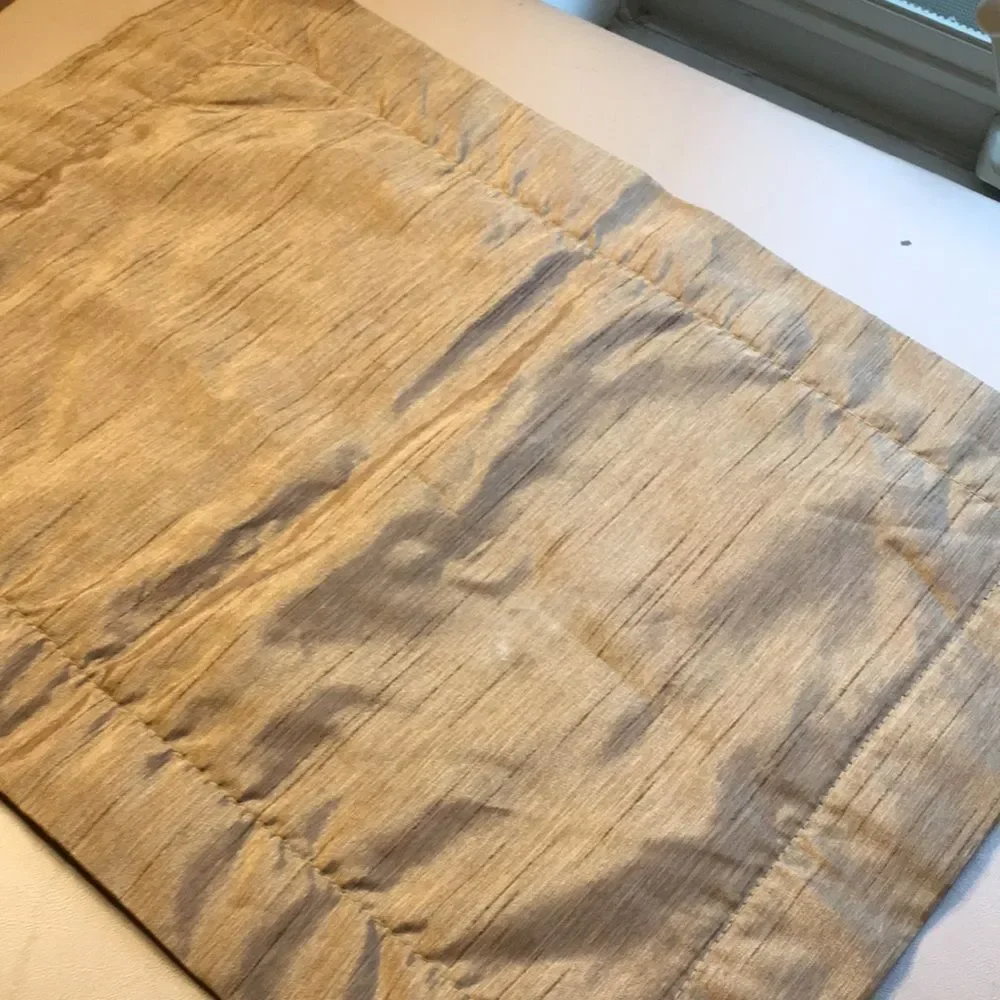 NWOT  Elegant Silk Cream, Beige and Brown Floral Table Runner/Dresser Runner